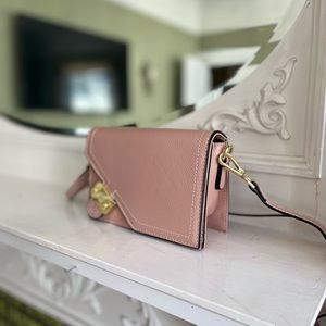 Pink Genuine Leather Retro Italian Handbag